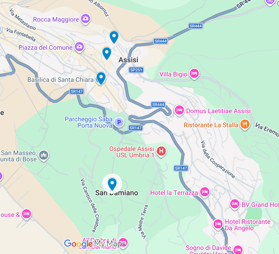 Assisi térkép